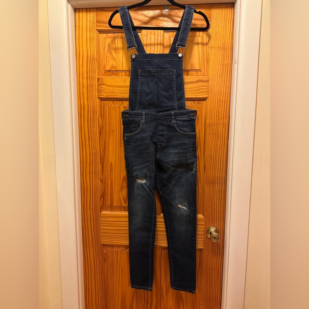 Dark Blue Denim Overalls